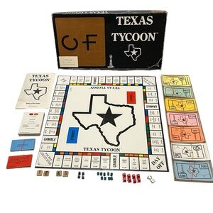 TEXAS TYCOON Board Game 1977 Clayton J. Fowler With Instructions READ